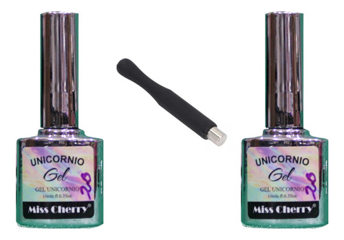 2 Gel Color De Uñas Efecto Ojo De Gato Unicornio Holográfico