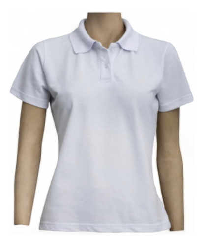 Polo Feminina Camisa Lisa Babylook Piquet Uniforme Adulto