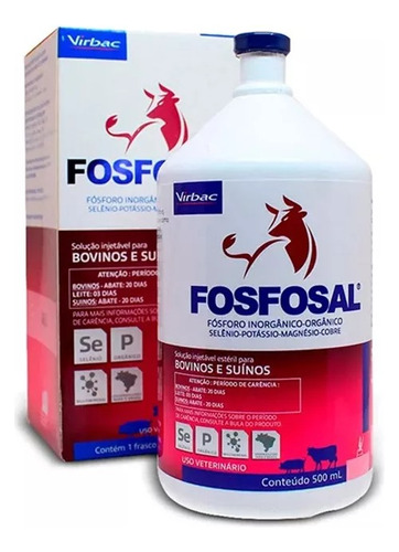 Fosfosal 500ml - Virbac - Fósforo Orgânico - Envio Imediato