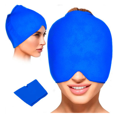 Gorro Antifaz Frio Caliente Flexible Slim Company Aliviar Migraña Dolor De Cabeza Color Azul W-HH-479 | MercadoLibre