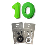 Kit 10 Piezas Cable Tipo C 2.1a 1 Metro Mayoreo 1hora Cab184