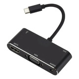 Adaptador Hub Mac Ultrabook Pc Tipo C 3.1 P2. Hdmi, Vga