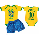 Conjunto Body Bebê Copa Do Mundo 2023 Feminino Nome/número 