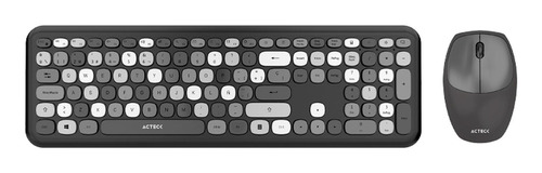 Kit Teclado Y Mouse Acteck Mk475 Inalambrico Delgado Gris