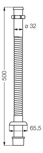 Descarga Desagüe Flexible Para Lavatorio Cromado Fv 0239.02 Color Plateado