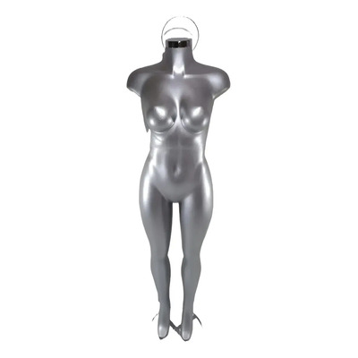 Maniqui Cuerpo Completo Dama Exhibidor Ropa Colgador Plateado
