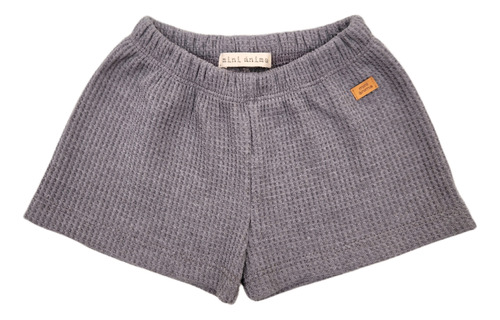 Short Panal Mini Anima Bermuda Verano Bebé Kids Gris Topo