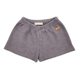 Short Panal Mini Anima Bermuda Verano Bebé Kids Gris Topo