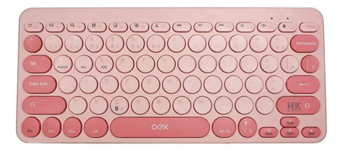 Teclado Retro Rosa Gamer Ps4 Xbox Pc Abnt2 Bluetooth Comp