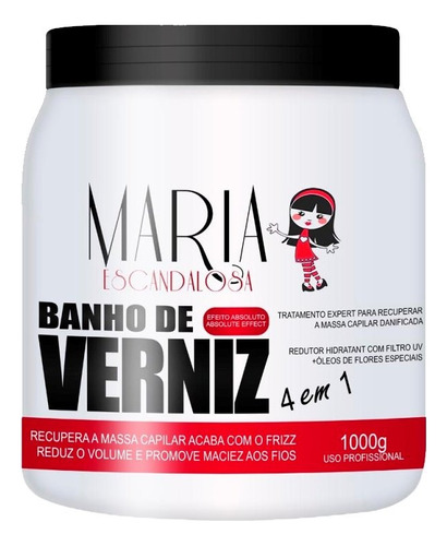 Banho De Verniz Escandaloso Máscara Maria Escandalosa 1kg