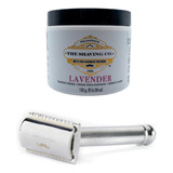 The Shaving Co Kit Crema Afeitado Lavanda Y Rastrillo Metal