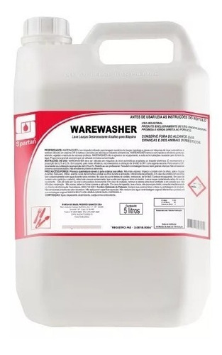 Detergente Para Máquinas Lavar Louças Spartan Warewasher 5l