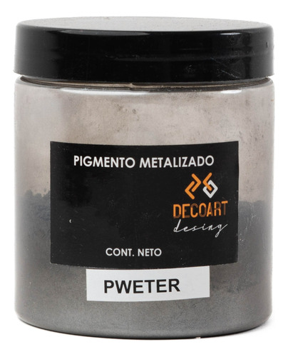 Pigmento Metalizado Gris Decoart Para Resina Epoxi 50g