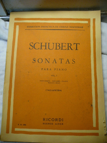 Schubert - Sonatas - Ricordi - Ver Envío