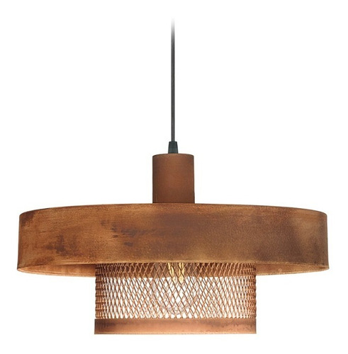 Luz Lampara Colgante Modernas Oxido Cobre Living Comedor Sji