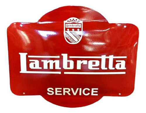Cartel Enlozado  Lambretta Enamel - A Pedido_exkarg