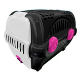 Caixa De Transporte Furacao Pet Luxo Black/rosa N3