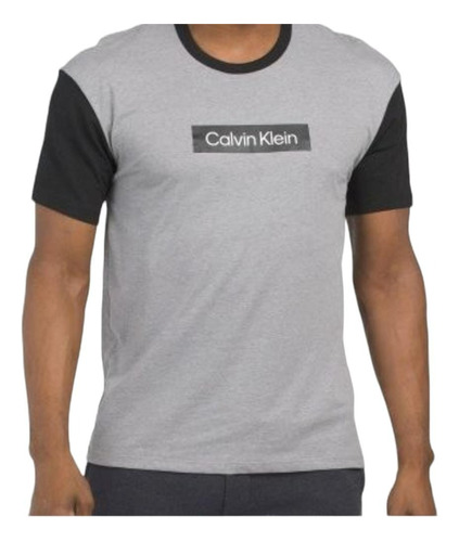 Polera Hombre Calvin Klein Gris/negra Talla M Cod. 2561