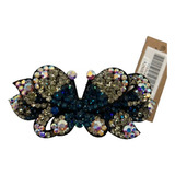 Broche Para Cabello Coreano Mariposa Brillos Azul/blanco_3pz