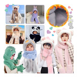 Combo 3 En 1 Gorro Bufanda Guantes Adultos Niños Invierno