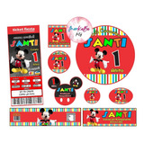 Invitacion Cumpleaños Mickey Mouse  Kit Imprimelo Tú!!