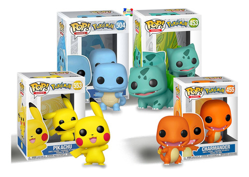 Pokemon Pikachu Charmander Bulbasaor Funko Pop Set Cf