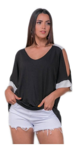 Camisa Feminino Bata Vazada Blusa Para O Verao Roupa Barata