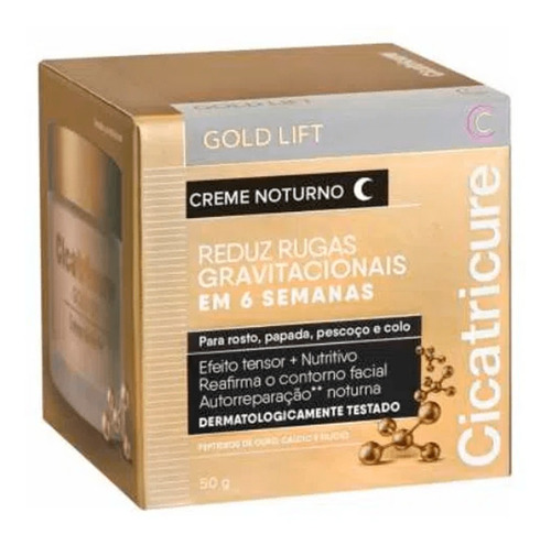 Creme Facial Cicatricure Gold Lift Noturno 50g