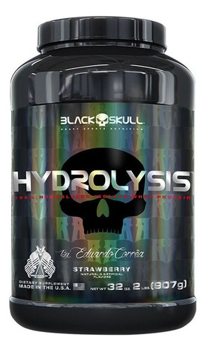 Whey Protein Hydrolisys Proteína Isolada 907g Black Skull Sabor Baunilha