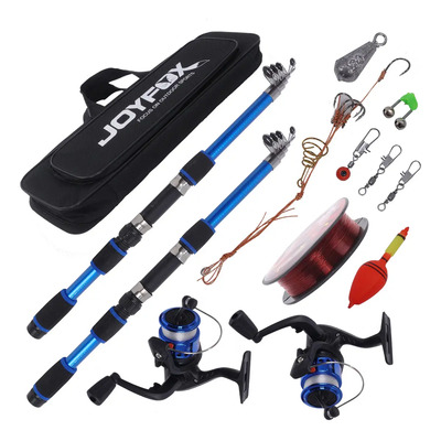 Kit De Pesca Joyfox, 2 Cañas Telescópicas, 1,8 M, 2 Carretes | Envío gratis