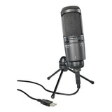 Micrófono Audio Technica At2020 Usb + Plus Condenser 