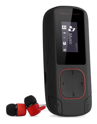 Mp3 Clip 8 Gb Energy Sistem Bluetooth Radio Fm Rojo