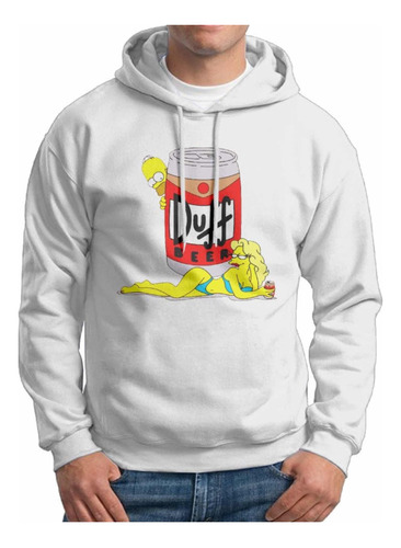 Hoodie Capota Buso Saco Díseño Duff De Los Simpson Cerveza U