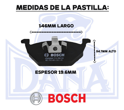 Pastillas De Freno Bosch P/ Vw Gol Trend 1.6 Msi Desde 2017  Foto 3