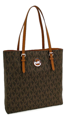 Bolso Tote Bag Monograma Michael Kors Marrón Mujer Original