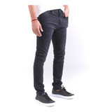 Jean Slim Negro Molton Hombre Bravo Jeans T. 38 Al 52