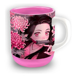 Taza Para Café Con Goma Nezuko Con Higanbana Kimetsu 