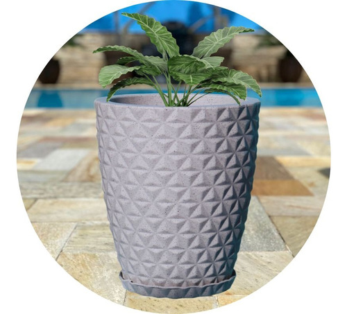 Vaso Polietileno Coluna Diamante Para Plantas Jardim 30cm