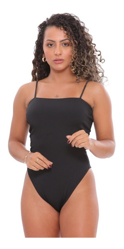 Maio Body Plus Size Biquini Feminino De Alcinha Decote Reto