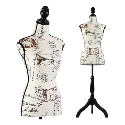 Maniquí Femenino de Espuma SereneLife con Base Trípode de Madera Ajustable 132-163 cm, Ideal para Costura, Sastrería, Exhibición de Ropa y Joyería, Diseño Ligero y Resistente para Casa o Tienda | Meses sin interés