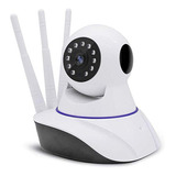1 Câmera De Segurança Wifi 360 Visão Noturna Áudio E Fala Cor Branco