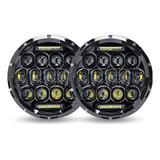 Par Faros Led Redondo 7 Pulgadas Lupas Y Direccional