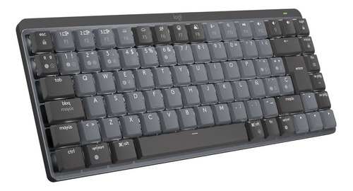 Teclado Gamer Bluetooth Logitech Master Series Mx Mechanical Mini Qwerty Español España Color Grafito Con Luz Blanca