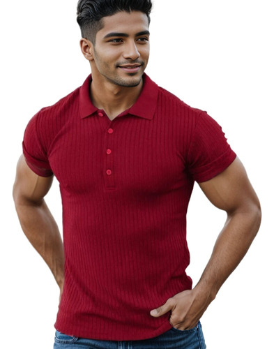 Playera Hombre Polo Casual Calidad Moda Elástico