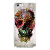 Case Capa Capinha De Celular Compatível Caveira Skull Floral