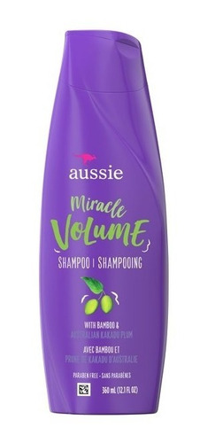 Aussie Miracle Shampoo Cabello Delgado S/parabeno 358ml.
