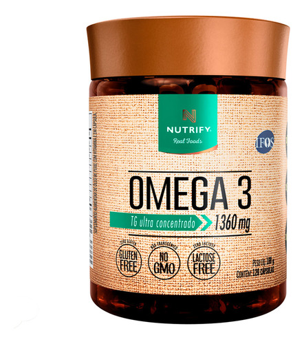 Ômega 3 Nutrify Tg Ultra Concentrado 1360mg 120 Cápsulas