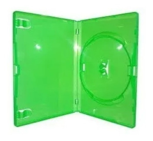 12 Estojo Capa Dvd-cd Case X-box Verde Sony 14 Mm Novo