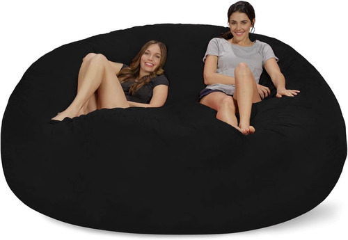 Sillon Tipo Puff Gigante Marca Chill Sack Color Negro