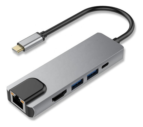 Adaptador Hub Usb-c Ethernet | Hdmi | Usb X2 | Para Mac Y Pc